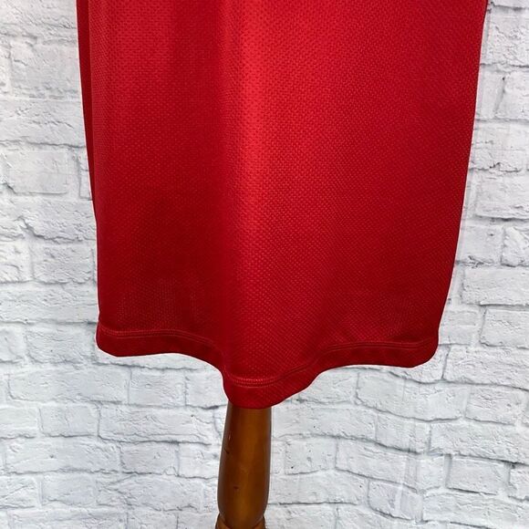 Reebok play dry men 2XL short sleeve Crewneck activewear shirt red/black - Picture 2 of 10